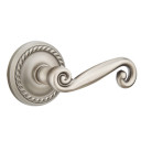 Emtek 8201-R-US15A Rustic Door Lever Privacy Set With Rope Rosette Pewter