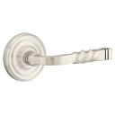 Emtek 8050-SF-US15 Santa Fe Door Lever Dummy Set With Regular Rosette Satin Nickel