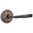 Emtek 8056-SF-US10B Santa Fe Door Lever Dummy Set With Lancaster Rosette Oil Rubbed Bronze