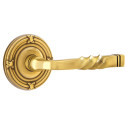 Emtek 8057-SF-US7 Santa Fe Door Lever Dummy Set With Ribbon & Reed Rosette French Antique