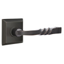Emtek 8531-SF-US10B Santa Fe Door Lever Dummy Set With Quincy Rosette Oil Rubbed Bronze