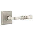 Emtek 8531-SF-US15A Santa Fe Door Lever Dummy Set With Quincy Rosette Pewter