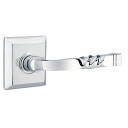 Emtek 8531-SF-US26 Santa Fe Door Lever Dummy Set With Quincy Rosette Polished Chrome