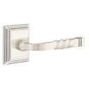 Emtek 8561-SF-US15 Santa Fe Door Lever Dummy Set With Wilshire Rosette Satin Nickel
