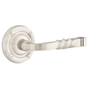 Emtek 8107-SF-US15 Santa Fe Door Lever Passage Set With Ribbon & Reed Rosette Satin Nickel