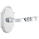 Emtek 8108-SF-US26 Santa Fe Door Lever Passage Set With #8 Rosette Polished Chrome