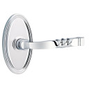 Emtek 8120-SF-US26 Santa Fe Door Lever Passage Set With Oval Rosette Polished Chrome