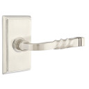 Emtek 8121-SF-US15 Santa Fe Door Lever Passage Set With Rectangular Rosette Satin Nickel