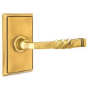 Emtek 8121-SF-US7 Santa Fe Door Lever Passage Set With Rectangular Rosette French Antique