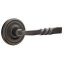 Emtek 8200-SF-US10B Santa Fe Door Lever Privacy Set With Regular Rosette Oil Rubbed Bronze