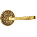 Emtek 8206-SF-US7 Santa Fe Door Lever Privacy Set With Lancaster Rosette French Antique