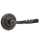 Emtek 8207-SF-US10B Santa Fe Door Lever Privacy Set With Ribbon & Reed Rosette Oil Rubbed Bronze