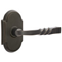 Emtek 8208-SF-US10B Santa Fe Door Lever Privacy Set With #8 Rosette Oil Rubbed Bronze