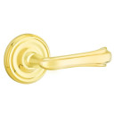 Emtek 8050-WM-US3 Wembley Door Lever Dummy Set With Regular Rosette Polished Brass