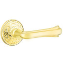 Emtek 8056-WM-US3 Wembley Door Lever Dummy Set With Lancaster Rosette Polished Brass