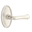 Emtek 8220-WM-US15 Wembley Door Lever Privacy Set With Oval Rosette Satin Nickel