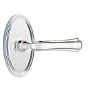 Emtek 8220-WM-US26 Wembley Door Lever Privacy Set With Oval Rosette Polished Chrome