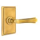 Emtek 8221-WM-US7 Wembley Door Lever Privacy Set With Rectangular Rosette French Antique