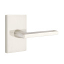 Emtek 5052-HLO-US15 Helios Door Lever Dummy Set With Modern Rectangular Rosette Satin Nickel