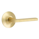 Emtek 5057-HLO-US4 Helios Door Lever Dummy Set With Modern Rosette Satin Brass