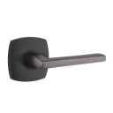 Emtek 5306-HLO-US10B Helios Door Lever Dummy Set With Urban Modern Rosette Oil Rubbed Bronze