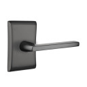 Emtek 5111-HLO-US19 Helios Door Lever Passage Set With Neos Rosette Flat Black