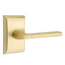 Emtek 5211-HLO-US4 Helios Door Lever Privacy Set With Neos Rosette Satin Brass