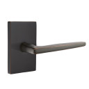 Emtek 5112-HER-US10B Hermes Door Lever Passage Set With Modern Rectangular Rosette Oil Rubbed Bronze