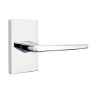 Emtek 5112-HER-US26 Hermes Door Lever Passage Set With Modern Rectangular Rosette Polished Chrome