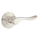 Emtek 5107-LU-US15 Luzern Door Lever Passage Set With Modern Rosette Satin Nickel