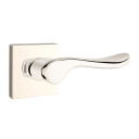 Emtek 5110-LU-US14 Luzern Door Lever Passage Set With Square Rosette Polished Nickel