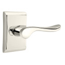Emtek 5211-LU-US14 Luzern Door Lever Privacy Set With Neos Rosette Polished Nickel
