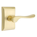Emtek 5211-LU-US4 Luzern Door Lever Privacy Set With Neos Rosette Satin Brass