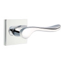 Emtek 5050-LU-US26 Luzern Door Lever Dummy Set With Square Rosette Polished Chrome