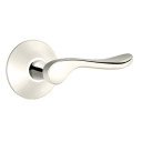 Emtek 5057-LU-US14 Luzern Door Lever Dummy Set With Modern Rosette Polished Nickel