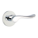 Emtek 5059-LU-US26 Luzern Door Lever Dummy Set With Disk Rosette Polished Chrome