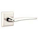 Emtek 5050-POS-US14 Poseidon Door Lever Dummy Set With Square Rosette Polished Nickel