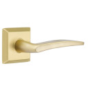 Emtek 5050-POS-US4 Poseidon Door Lever Dummy Set With Square Rosette Satin Brass