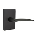 Emtek 5052-POS-US19 Poseidon Door Lever Dummy Set With Modern Rectangular Rosette Flat Black