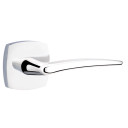 Emtek 5306-POS-US26 Poseidon Door Lever Dummy Set With Urban Modern Rosette Polished Chrome