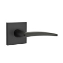 Emtek 5110-POS-US19 Poseidon Door Lever Passage Set With Square Rosette Flat Black