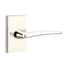 Emtek 5112-POS-US14 Poseidon Door Lever Passage Set With Modern Rectangular Rosette Polished Nickel