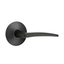 Emtek 5207-POS-US19 Poseidon Door Lever Privacy Set With Modern Rosette Flat Black