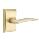Emtek 5211-POS-US4 Poseidon Door Lever Privacy Set With Neos Rosette Satin Brass