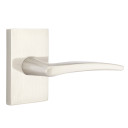 Emtek 5212-POS-US15 Poseidon Door Lever Privacy Set With Modern Rectangular Rosette Satin Nickel