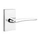Emtek 5212-POS-US26 Poseidon Door Lever Privacy Set With Modern Rectangular Rosette Polished Chrome