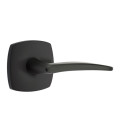 Emtek 5316-POS-US19 Poseidon Door Lever Passage Set With Urban Modern Rosette Flat Black