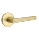 Emtek 5109-STU-US4 Stuttgart Door Lever Passage Set With Disk Rosette Satin Brass
