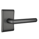 Emtek 5111-STU-US19 Stuttgart Door Lever Passage Set With Neos Rosette Flat Black