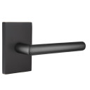 Emtek 5112-STU-US19 Stuttgart Door Lever Passage Set With Modern Rectangular Rosette Flat Black